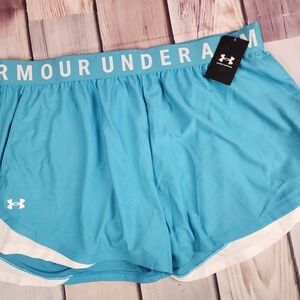 Under Armour Play Up 3.0 Light Blue Shorts‎ Women's Size 3XL New